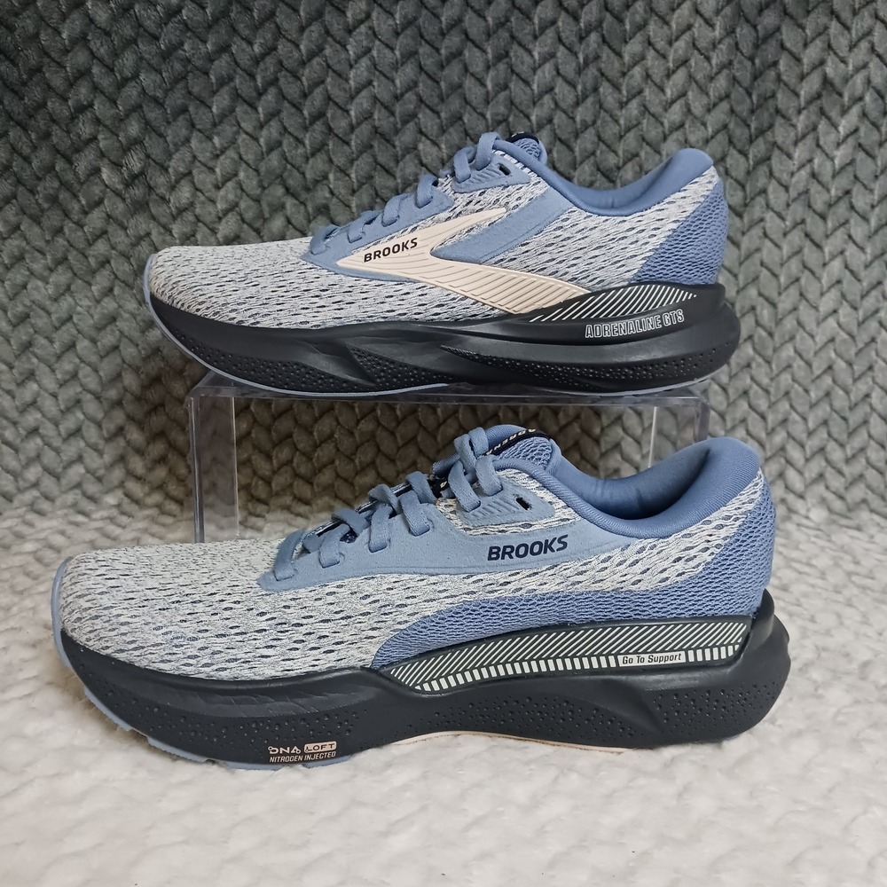 Brooks Adrenaline GTS 24 Women's Walking Running Shoes Bluewash Ebony Size 6.5 - Picture 2 of 14
